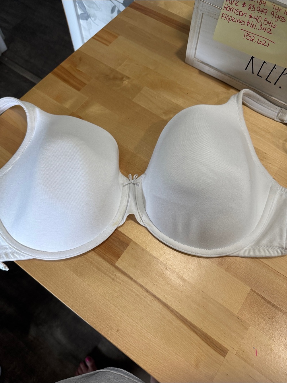 Cacique White Smooth T-Shirt Bra